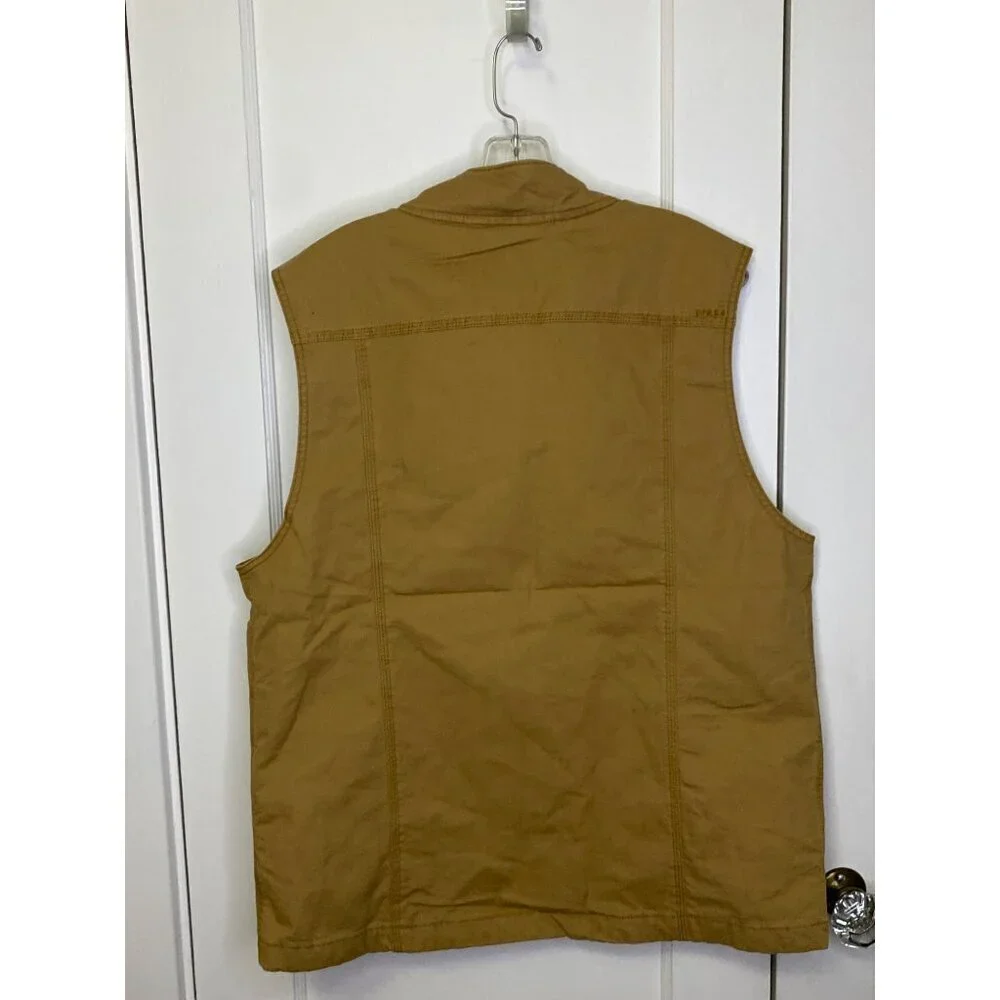 Prana Men's Trembly Canvas Stetch Insulated  Vest - Size L Embark Brown MSRP $14